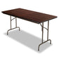 Alera Wood Folding Table Rectangular 59.88w X 29.88d X 29.13h Black - Furniture - Alera®