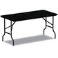 Alera Wood Folding Table Rectangular 71.88w X 29.88d X 29.13h Black - Furniture - Alera®