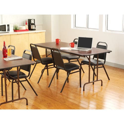 Alera Wood Folding Table Rectangular 95.88w X 29.88d X 29.13h Black - Furniture - Alera®