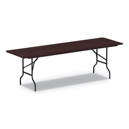 Alera Wood Folding Table Rectangular 95.88w X 29.88d X 29.13h Mahogany - Furniture - Alera®