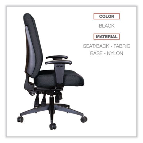 Alera Alera Wrigley Series High Performance High-back Multifunction Task Chair Supports 275 Lb 18.7 To 22.24 Seat Height Black - Furniture -