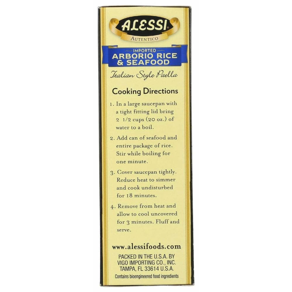 ALESSI Grocery > Prepared Meals ALESSI Saffron Risotto Con Frutti Di Mare, 17 oz