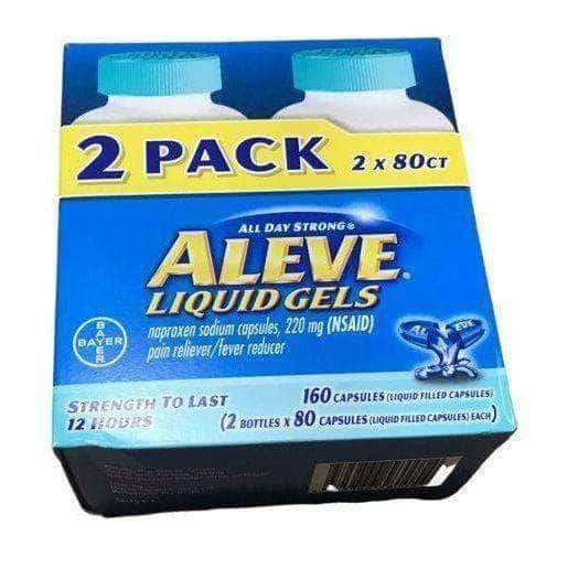 Aleve All Day Strong Pain Aid, 160 Liquid Gels - ShelHealth.Com