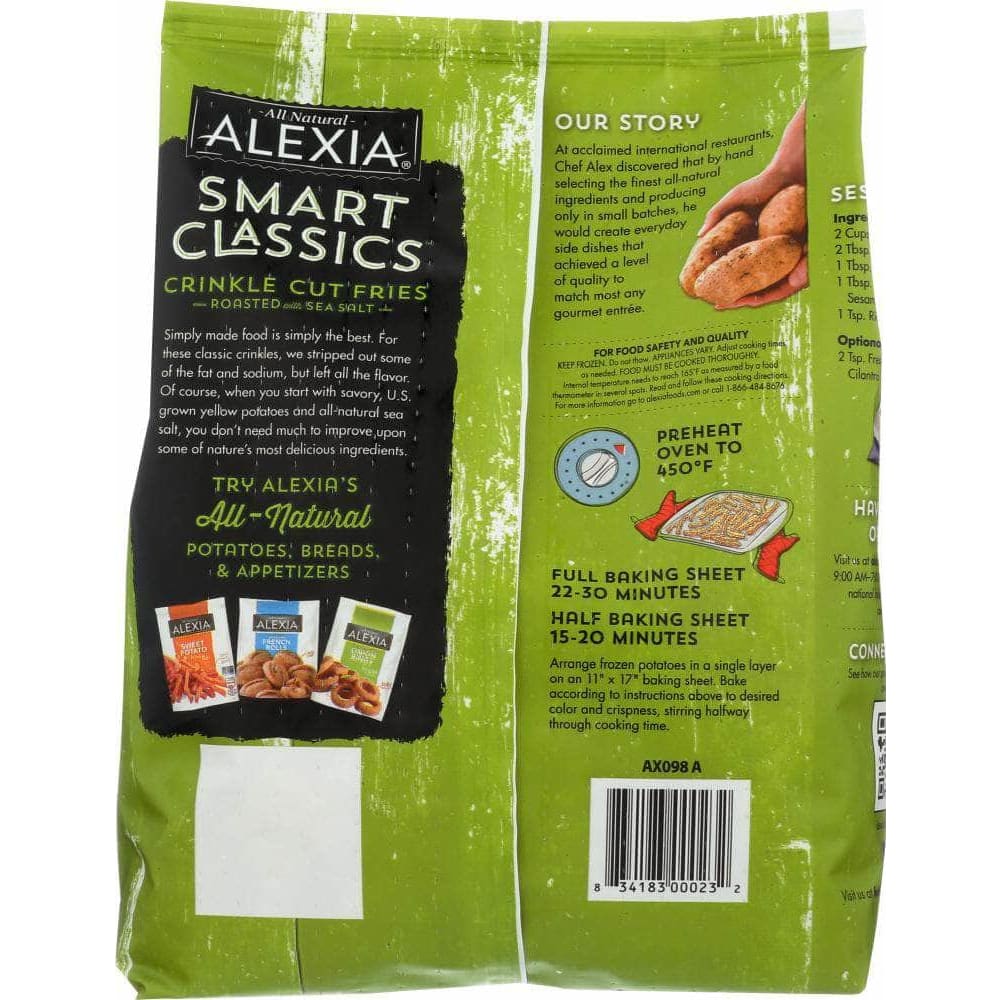 Alexia Alexia Smart Classics Fries Crinkle Cut Roasted with Sea Salt, 32 oz