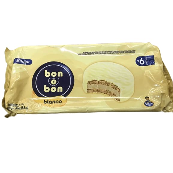 Alfajor bon o bon blanco, 240 grams. - ShelHealth.Com