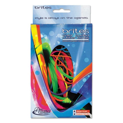 Alliance Brites Pic-pac Rubber Bands Size 54 (assorted) 0.04 Gauge Assorted Colors 1.5 Oz Box Band-count Varies - Office - Alliance®