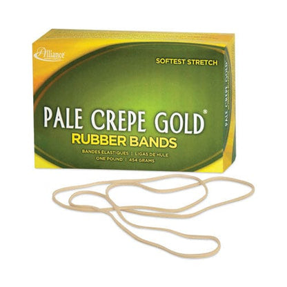 Alliance Pale Crepe Gold Rubber Bands Size 117b 0.06 Gauge Golden Crepe 1 Lb Box 300/box - Office - Alliance®