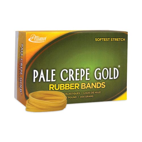 Alliance Pale Crepe Gold Rubber Bands Size 32 0.04 Gauge Golden Crepe 1 Lb Box 1,100/box - Office - Alliance®