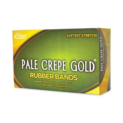 Alliance Pale Crepe Gold Rubber Bands Size 33 0.04 Gauge Golden Crepe 1 Lb Box 970/box - Office - Alliance®