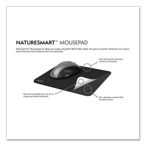 Allsop Naturesmart Mouse Pad 8.5 X 8 Raindrops Design - Technology - Allsop®