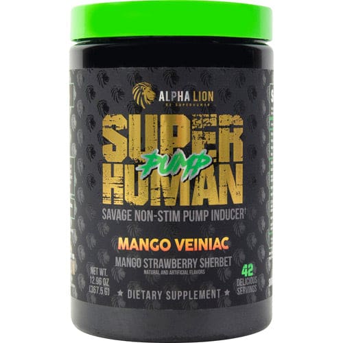 Alpha Lion Superhuman Pump Mango Strawberry Sherbet 42 servings - Alpha Lion