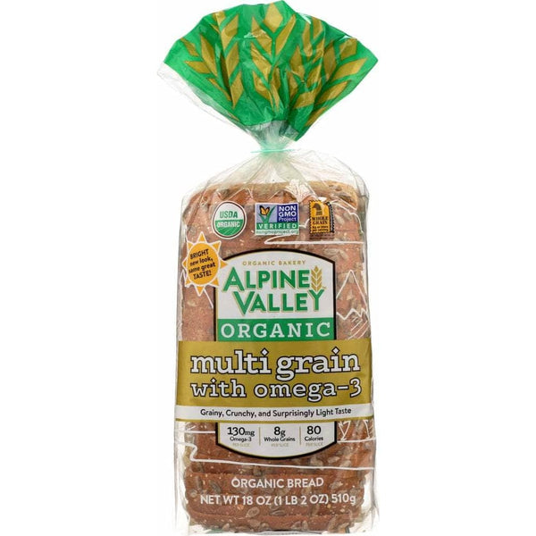 Alpine Valley Bread Organic Multi Grain with Omega 3 18 oz Case