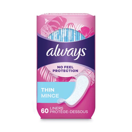 Always Thin Daily Panty Liners 60/pack 12 Pack/carton - Janitorial & Sanitation - Always®