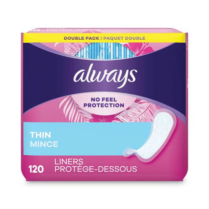 Always Thin Daily Panty Liners Regular 120/pack 6 Packs/carton - Janitorial & Sanitation - Always®