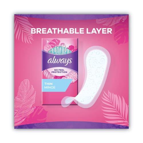 Always Thin Daily Panty Liners Regular 120/pack 6 Packs/carton - Janitorial & Sanitation - Always®