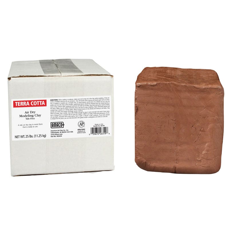 Amaco Air Dry Clay Terra Cotta 25Lb - Clay & Clay Tools - American Art Clay