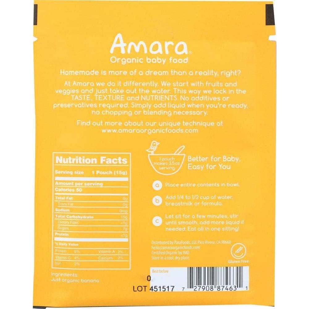 Amara Amara Baby Food Banana, 1 ea