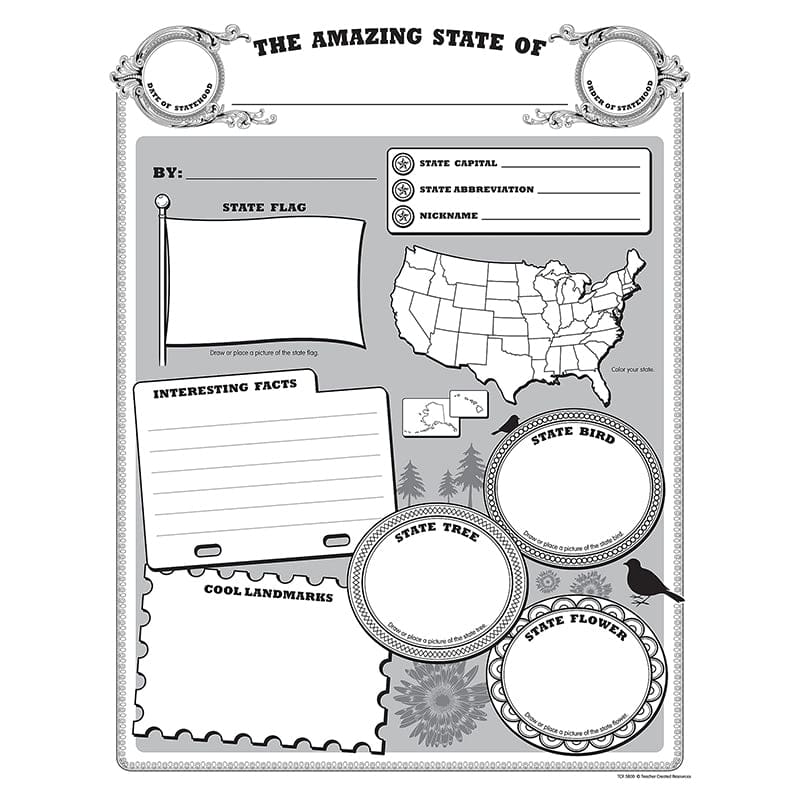 Amazing State Poster Pack (Pack of 3) - Social Studies - Teacher Created Resources
