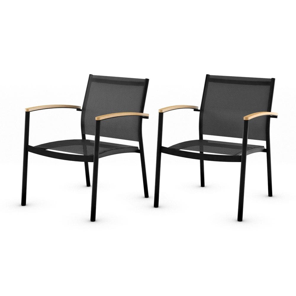 Amazonia Vera 2-Piece Teak Patio Chair Set - Hardwood Patio Furniture - Amazonia