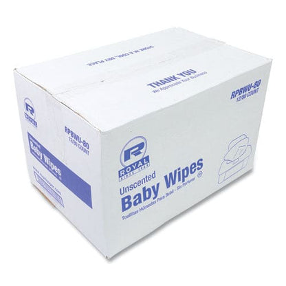 AmerCareRoyal Baby Wipes Tub White 80/tub 12/carton - School Supplies - AmerCareRoyal®