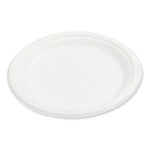 AmerCareRoyal Bagasse Pfas-free Dinnerware Plate 9 White 500/carton - Food Service - AmerCareRoyal®