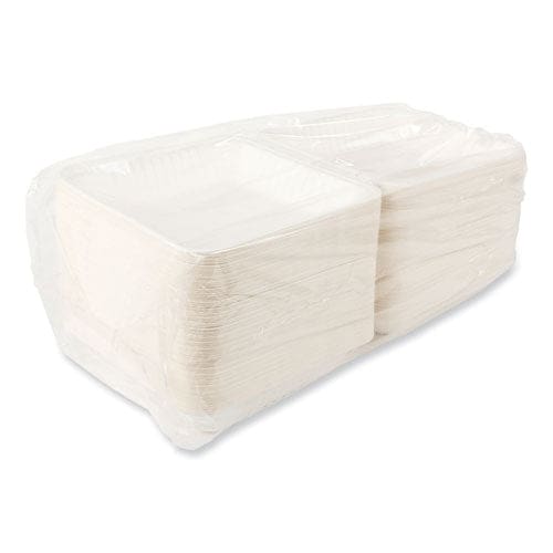 AmerCareRoyal Bagasse Pfas-free Food Containers 1-compartment 9 X 9 X 3.19 White Bamboo/sugarcane 200/carton - Food Service - AmerCareRoyal®