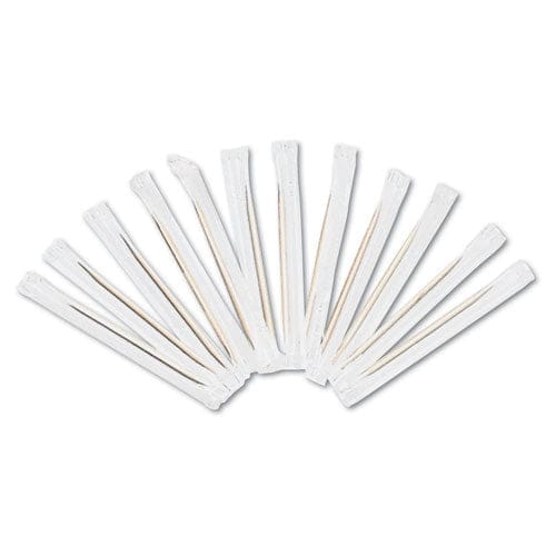 AmerCareRoyal Cello-wrapped Round Wood Toothpicks 2.5 Natural 1,000/box 15 Boxes/carton - Food Service - AmerCareRoyal®