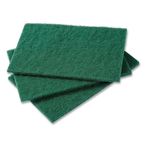 AmerCareRoyal Medium-duty Scouring Pad 6 X 9 Green 10 Pads/pack 6 Packs/carton - Janitorial & Sanitation - AmerCareRoyal®