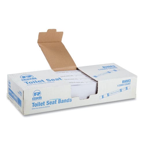 AmerCareRoyal Toilet Seat Bands Brown/white 2,000/carton - Janitorial & Sanitation - AmerCareRoyal®