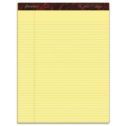 Ampad Gold Fibre Quality Writing Pads Narrow Rule 50 Canary-yellow 8.5 X 11.75 Sheets Dozen - School Supplies - Ampad®