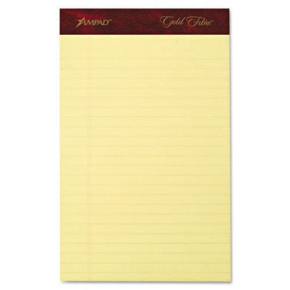 Ampad Gold Fibre Writing Pads Narrow Rule 50 Canary-yellow 5 X 8 Sheets 4/pack - School Supplies - Ampad®