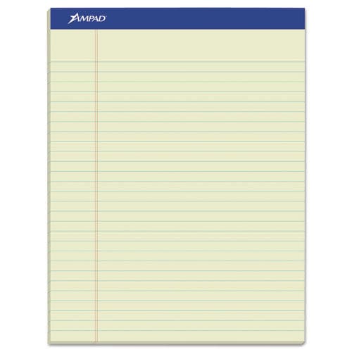 Ampad Pastel Writing Pads Wide/legal Rule Blue Headband 50 Green-tint 8.5 X 11.75 Sheets Dozen - School Supplies - Ampad®