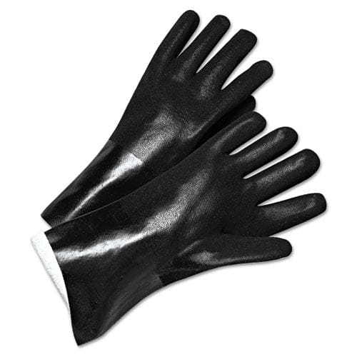 Anchor Brand Pvc-coated Jersey-lined Gloves 14 In Long Black Men’s 12/pack - Janitorial & Sanitation - Anchor Brand®