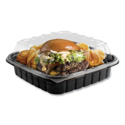 Anchor Packaging Crisp Foods Technologies Containers 33 Oz 8.46 X 8.46 X 3.16 Clear/black Plastic 180/carton - Food Service - Anchor
