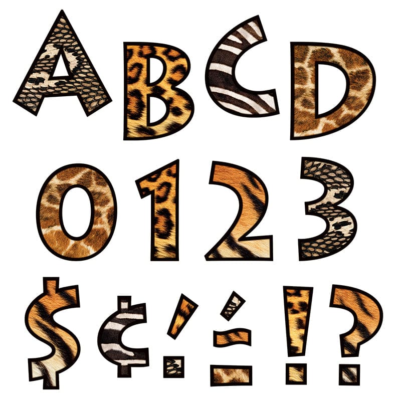 Animal Prints 4 Inch Venture Ready Letters (Pack of 8) - Letters - Trend Enterprises Inc.