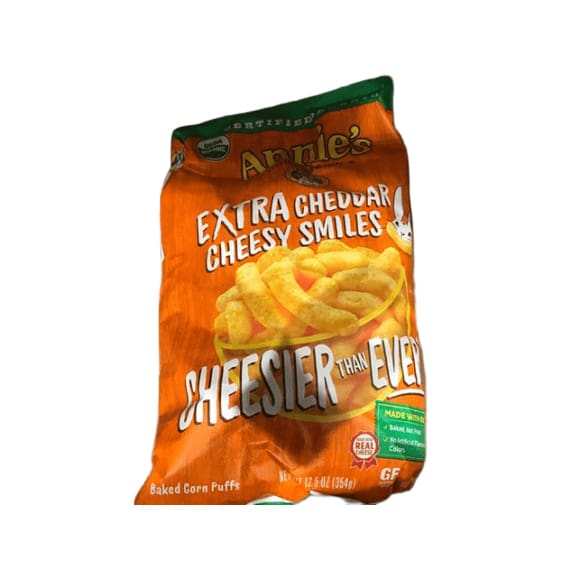 Annie's Extra Cheesy Baked Corn Puffs, Organic Cheddar, 12.5 oz - ShelHealth.Com