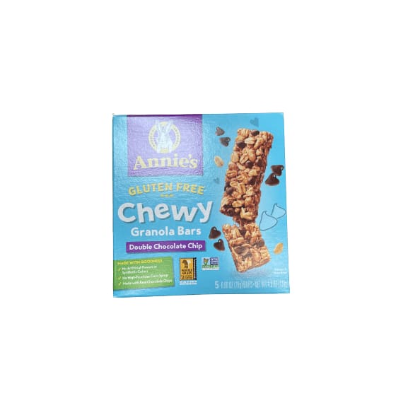 Annie's Annie's Gluten Free Chewy Granola Bar, Double Chocolate Chip, 4.9 oz, 5 ct