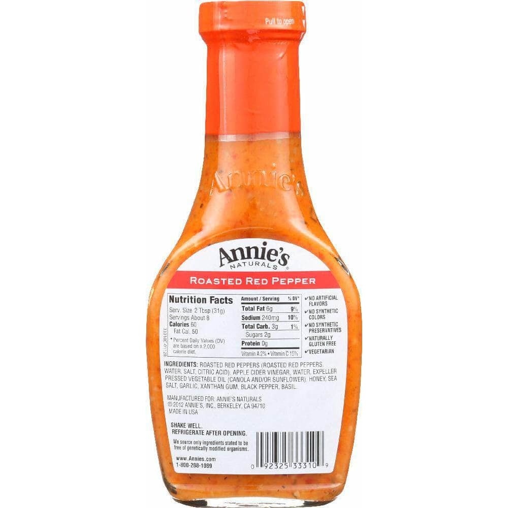 Annies Annie's Naturals Roasted Red Pepper Vinaigrette, 8 oz