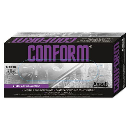 AnsellPro Conform Natural Rubber Latex Gloves 5 Mil Small 100/box - Janitorial & Sanitation - AnsellPro