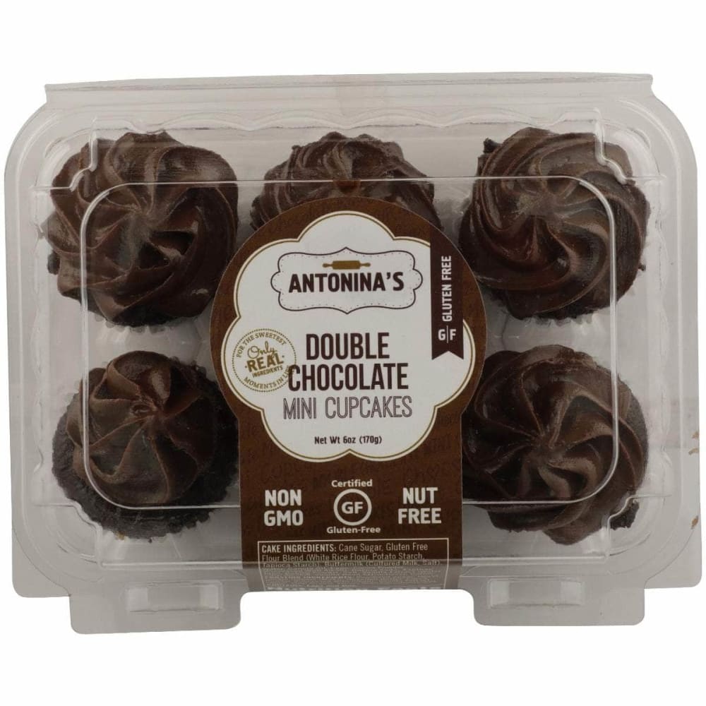 Antoninas Antoninas Gluten-Free Double Chocolate Mini Cupcakes, 6 oz