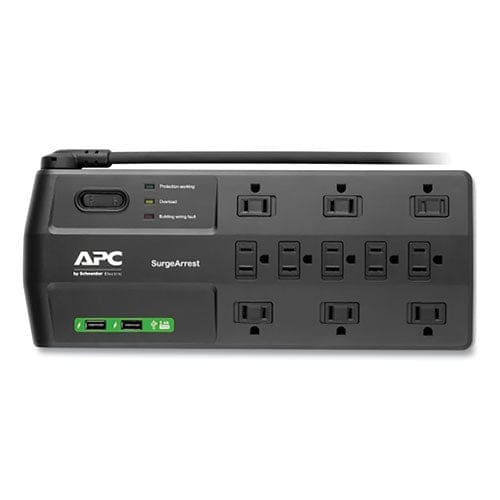 APC Performance Surgearrest Power Surge Protector 11 Ac Outlets/2 Usb Ports 8 Ft Cord 2,880 J Black - Technology - APC®