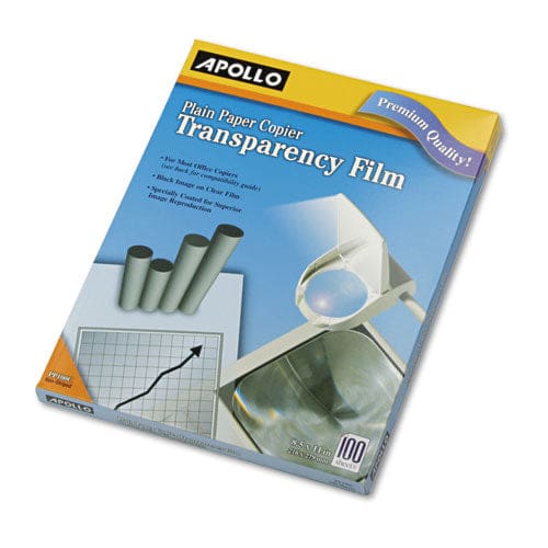 Apollo Plain Paper Transparency Film 8.5 X 11 Black On Clear 100/box - Technology - Apollo®