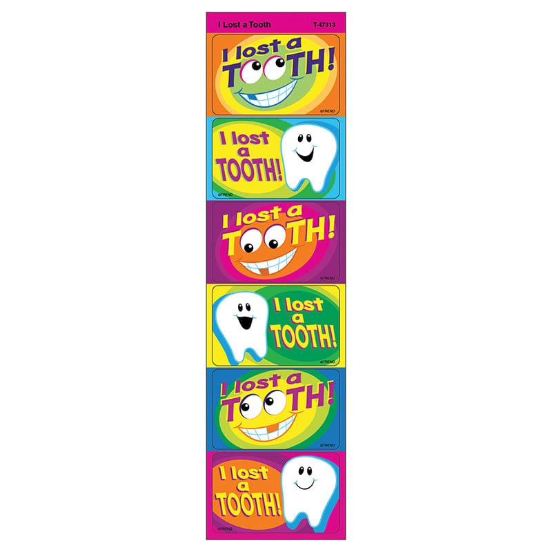 Applause Stickers I Lost A Tooth (Pack of 12) - Stickers - Trend Enterprises Inc.