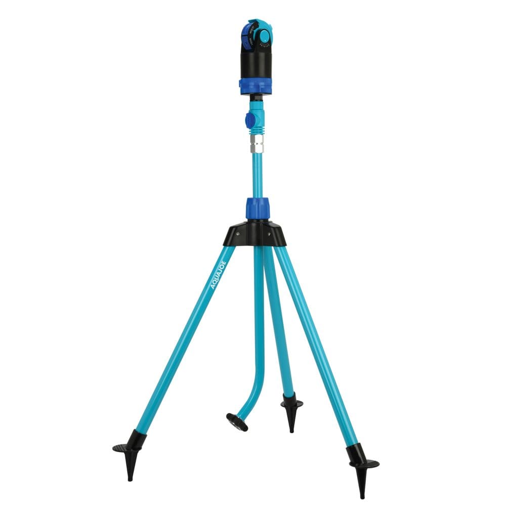 Aqua Joe AJ-6PSTB Indestructible Turbo Drive 360-Degree Telescoping Tripod Lawn and Garden Sprinkler/Mister - Landscaping - Aqua Joe