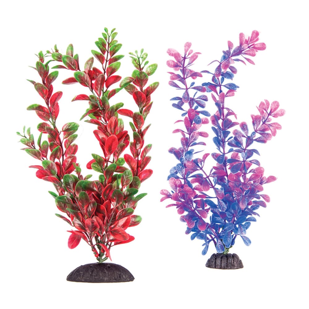 Aquatop Aquarium Plants Purple/Pink Red/Green 1ea/10 in 2 pk - Pet Supplies - Aquatop