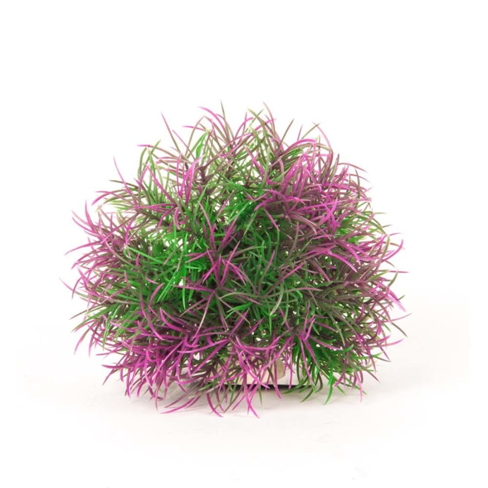 Aquatop Ball Aquarium Plant with Weighted Base Purple; Green; 1ea-5 in - Pet Supplies - Aquatop