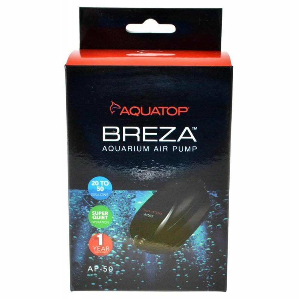 Aquatop BREZA AP-50 Aquarium Air Pump with Flow control Knob 20-50gal Black - Pet Supplies - Aquatop