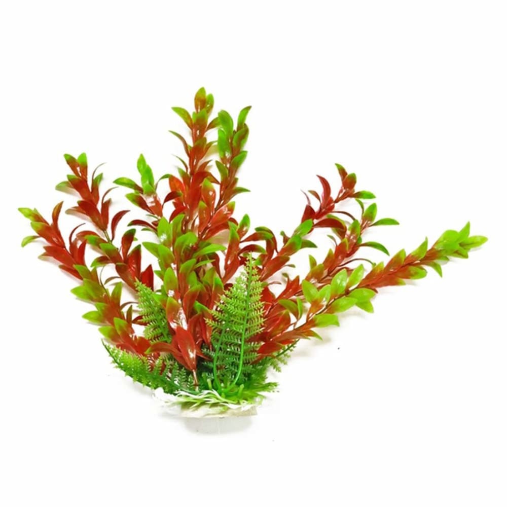 Aquatop Hygro Aquarium Plant with Weighted Base Green; Red; 1ea-20 in - Pet Supplies - Aquatop