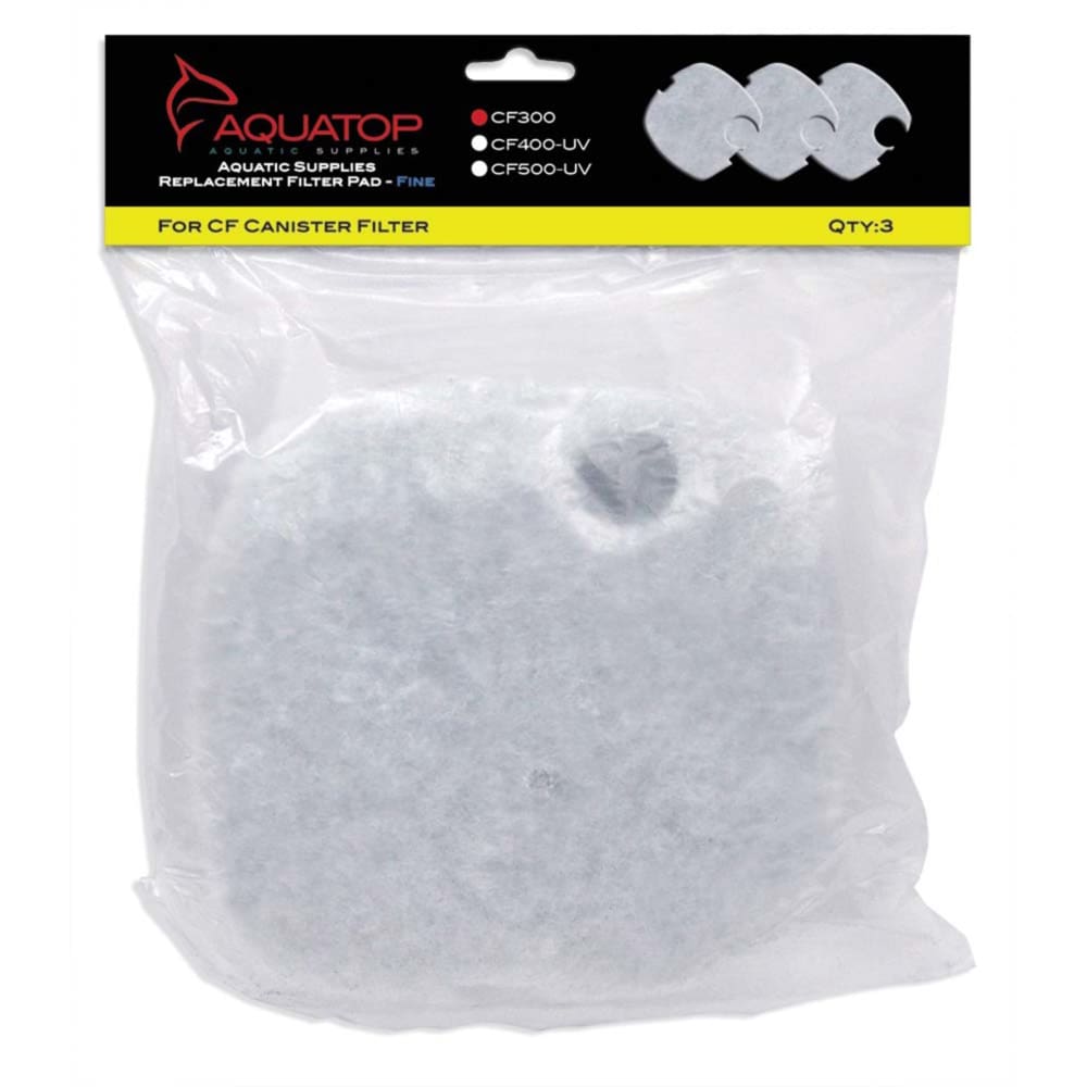 Aquatop Replacement Filter Sponge for CF Series Filters For CF-300 White 3 Pack - Pet Supplies - Aquatop