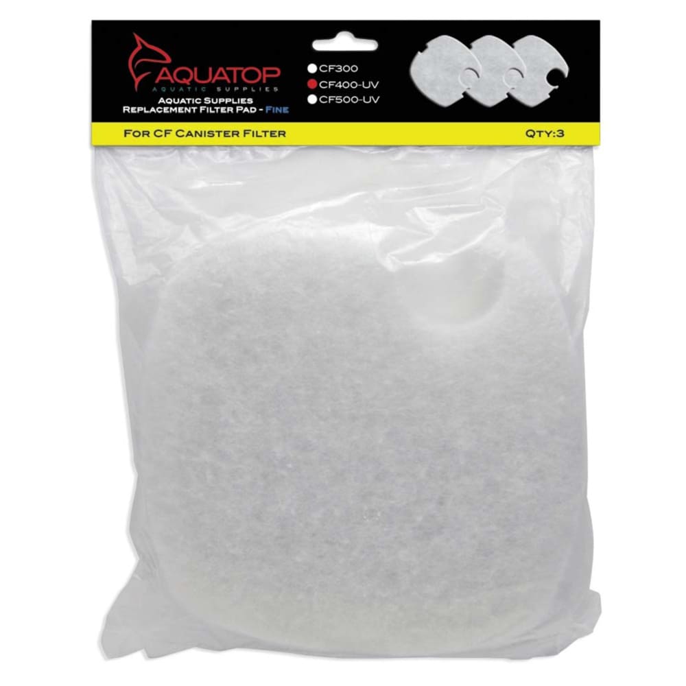 Aquatop Replacement Filter Sponge for CF Series Filters For CF-400UV White 3 Pack - Pet Supplies - Aquatop
